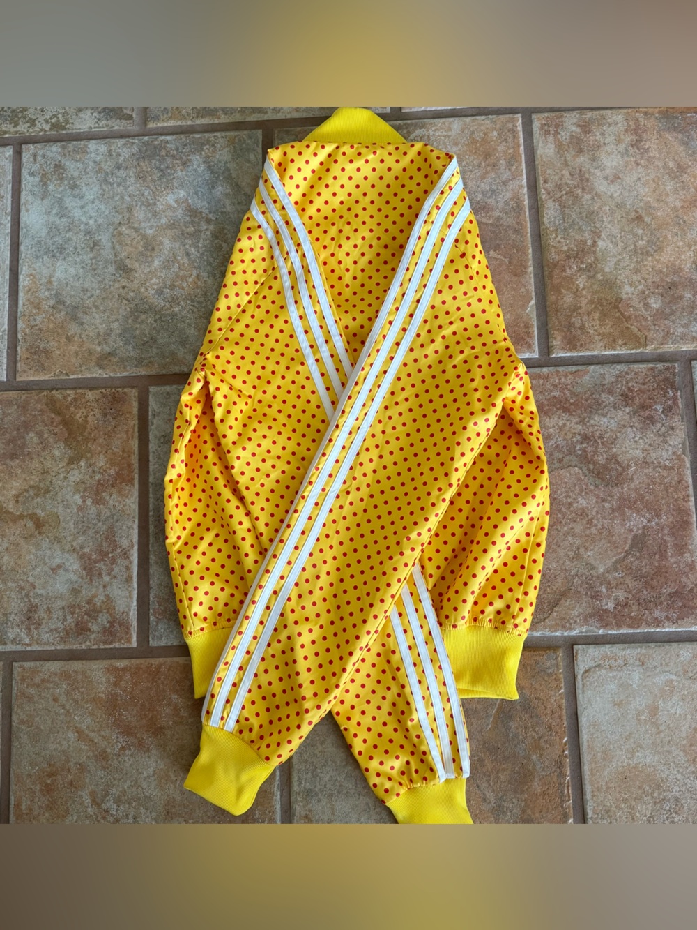 Adidas x Pharrell Williams Yellow Track Jacket w Polka Dots - Picture 8 of 8
